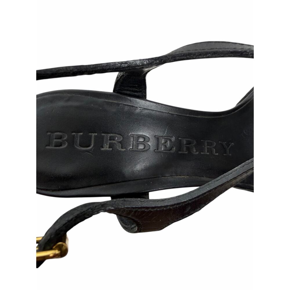 Burberry Nova Check Laleham Leather Wedge Espadrille Sandal Size 36 - Picture 10 of 12